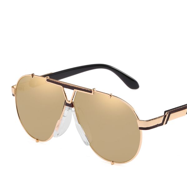 

luxury metal pc frame pilot sunglasses gradient lenses 2019 retro sun glasses brand designer men women shades eyewear, White;black