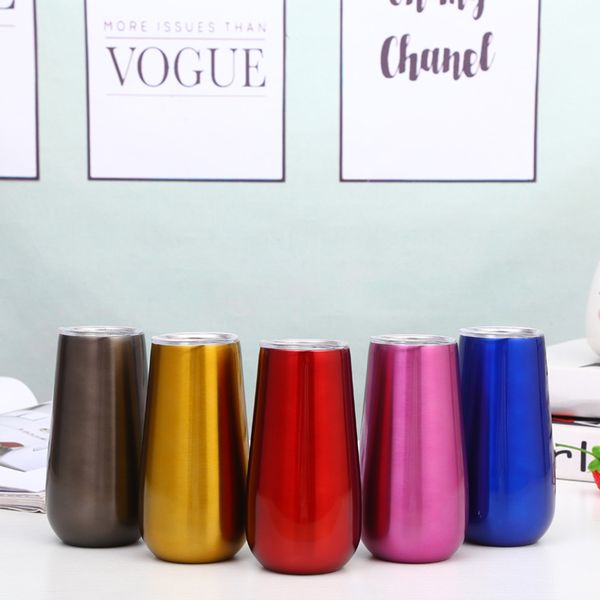 

новое поступление 6 унций изолированный высококачественный винный стакан из нержавеющей стали 18/8 небьющийся многоразовый коктейль кофейные