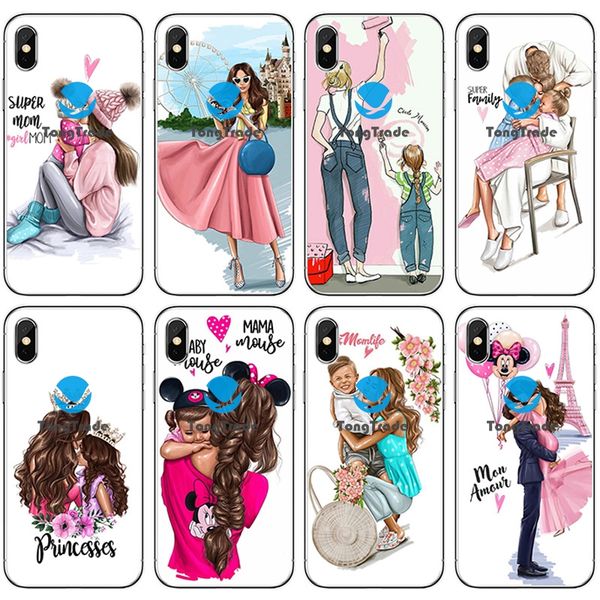 

[tongtrade] soft silicone tpu case for iphone 8 7 6 5 4 x xs 11 pro max plus samsung s10 note 10 lovers sweetheart hand-painted girl case