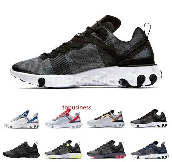 

wholesale 2019 new quality react element 55 87 undercover x upcoming designer sports men women navy blue sneakers shoes 36-45