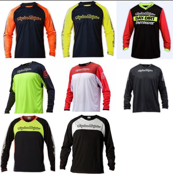 

скоростной спуск одежда быстросохнущая футболка tld гоночный мотоцикл локомотив внедорожный велосипед с длинными рукавами велоспорт одежда