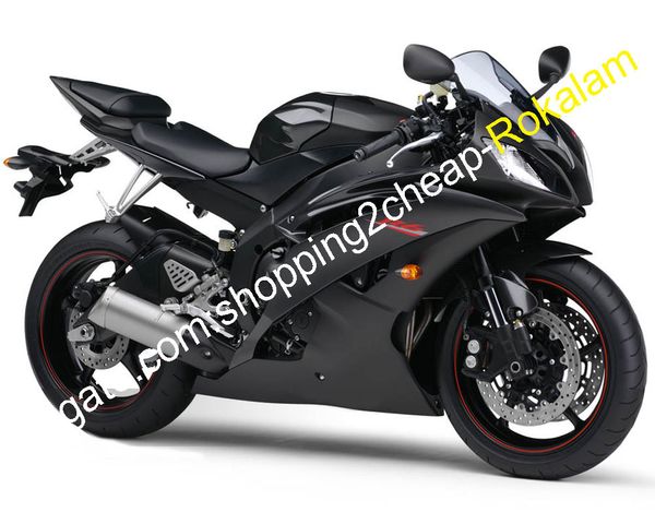 Cowling para Yamaha Parts YZF600 R6 YZF-R6 YZFR6 2009 2010 2011 2012 2015 2016 Feeding Black Aftermarket Kit (moldagem por injeção)