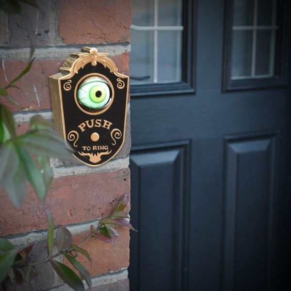 

halloween one-eyed doorbell decoration ghost's day glowing hanging piece whole door hanging plastic doorbell eyeball