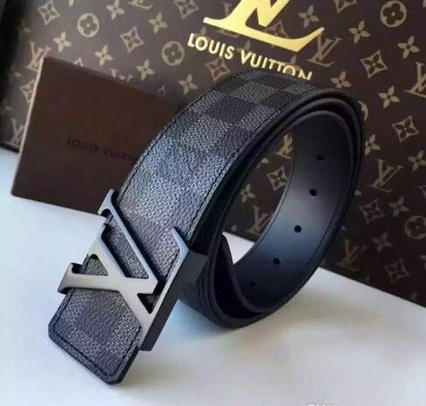 

fashion business ceinture 20 style l# belts design mens womens riem with gold l buckle black belt not with box as gift 62wn