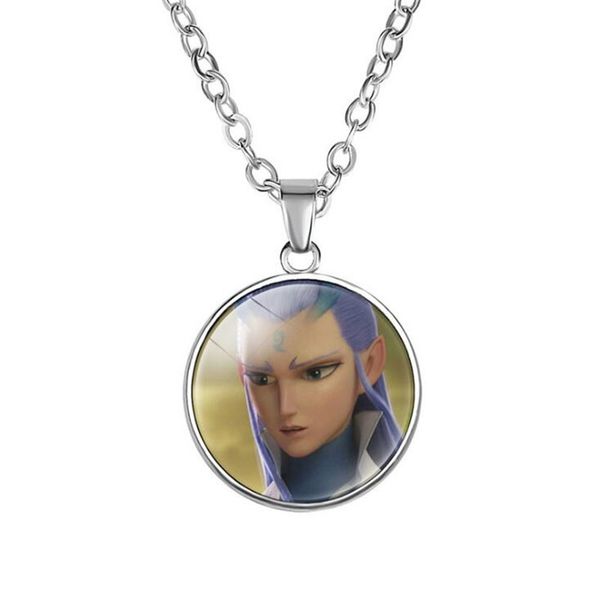 

2019 new cartoon chinese mythology nezha emoticon pendant necklace jewelry magic necklace fashion chain, Silver
