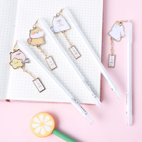 

2 pcs/lot 0.5mm shiba cute animals gel pen ink pen promotional gift stationery school & office supply