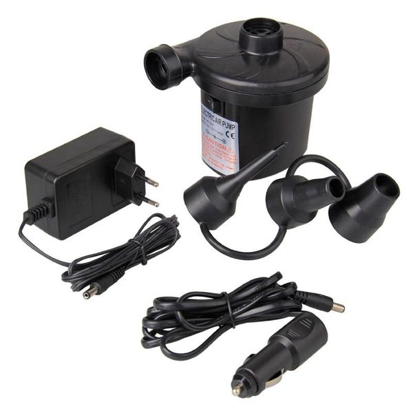 

eu plug electric air pump dc12v/ac230v inflate deflate pumps car inflator electropump with 3 nozzles