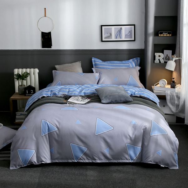 

geometric 3/4pcs bedding sets boys bed cover set fashion duvet cover bed sheets pillowcases comforter bedclothes