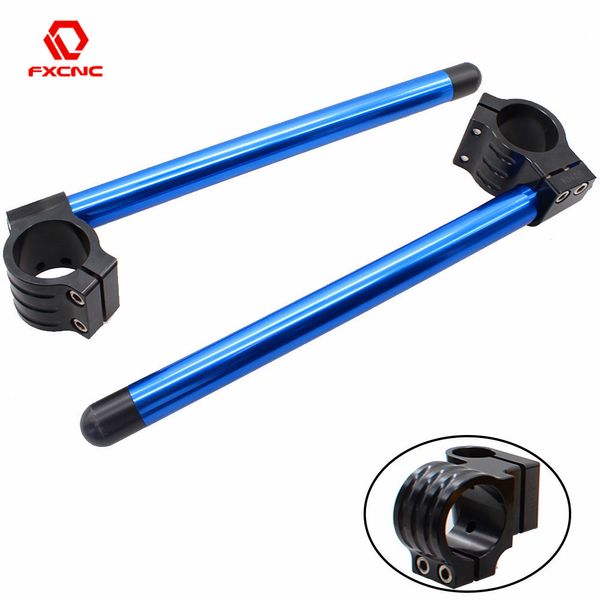 

blue motorcycle adjustable handlebar clip on 31/33/35/36/37/38/39/41/43/45/48/50/51/52/53/54 55mm clip-ons fork handle bar clamp