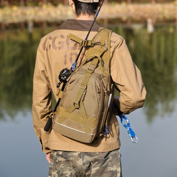 

fishing yiroad media hypo-multi-functional crossbody bag outdoor waterproof fishing bag shoulder wallet gear block back