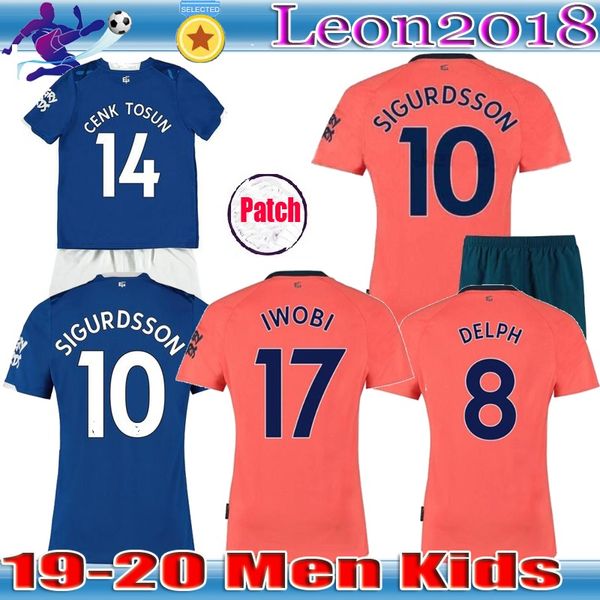 

Men kids 19 20 Everton soccer jersey SIGURDSSON RICHARLISON ANDRE GOMES WALCOTT 2019 2020 Everton Away Third Football Shirts youth uniforms