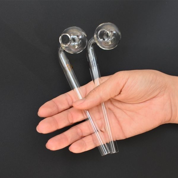 

6.1Inch Clear Pyrex Glass Oil Burner Pipe Thick Glass Hand Pipe Smoking Pipes with Radom Colored Balancer Water Pipe Smoking Accessories