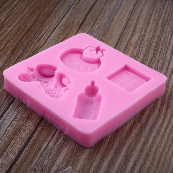 

diy lovely baby care series silicone soap mold baby bottle shape silicone moulds mousse cake decorating tools other hand tools