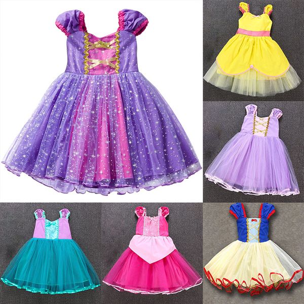

halloween christmas princess costume dress for baby girl dress up cosplay party lace dress xmas rapunzel fancy clothing 7 styles wx9-1538
