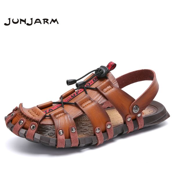 

junjarm 2020 new men sandals summer flip flops slippers men outdoor beach casual shoes male sandals sandalia masculina 47, Black