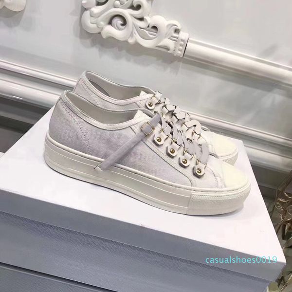 

walk n low in black white canvas brand luxury shoes men women fashion designer shoes flat casual shoes platform trainers c19