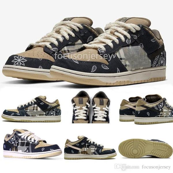 

2020 новый трэвис скоттс sb dunk низкие причинные кроссовки черный парашют бежевый петра коричневый черный спортивный скейтбординг спортивны