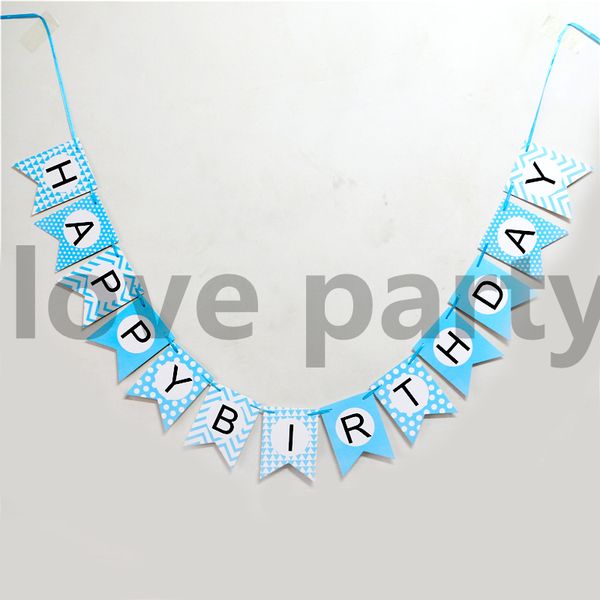 

baby shower 3m flags kids girl favors banner happy birthday decorations blue paper hanging garlands party bunting supplies 1set