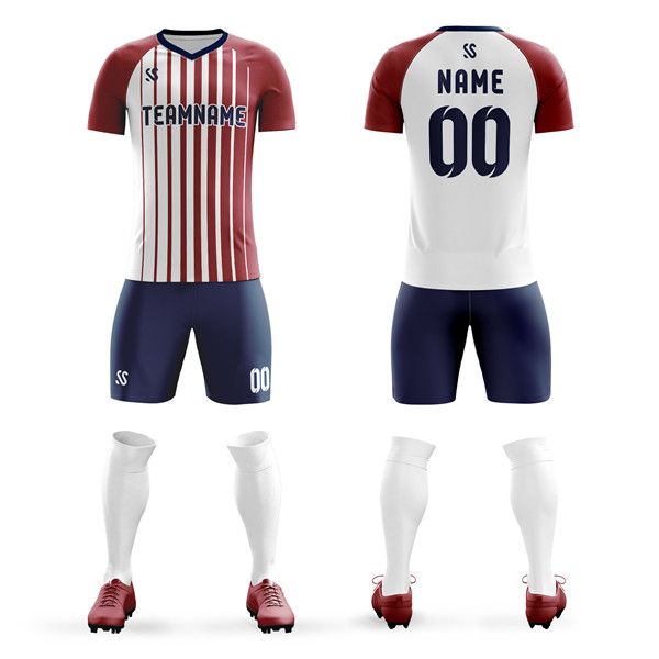 

College Football Wear Sports men with quality material soccer uniform adult jersey set team shirts customized wear, As pic