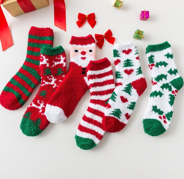

christmas stockings wholesale cotton women's old man elk snowman in the tube new year christmas stockings new year festive red socks, Black
