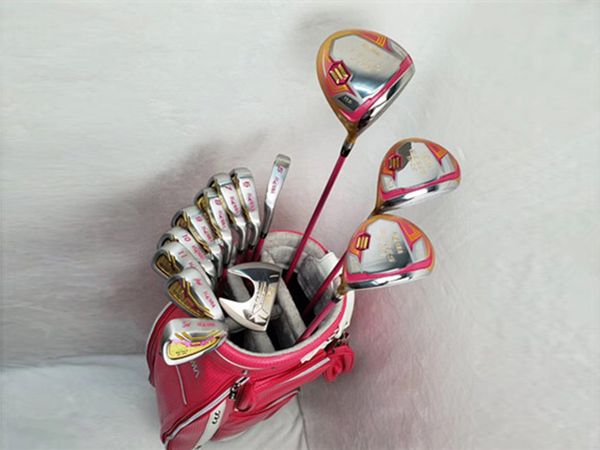 

women honma s-06 full set honma s-06 golf clubs driver + fairway woods + irons + putter graphite shaft with head cover
