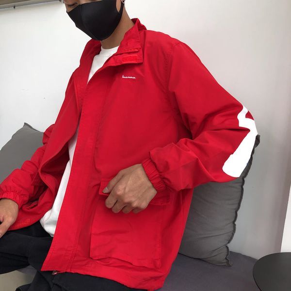 

мужская куртка марка длинного рукав конструктора для зимы осени моды нагрудных шей с курткой женщин письма с карманами на молнии 3 цвета s-2, Black;brown