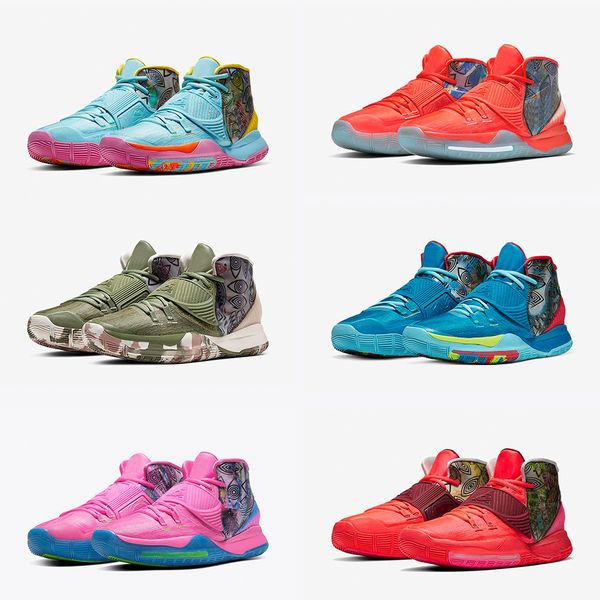 

2019 новых людей кирие 6 баскетбол обувь продажа синий красный oreo kyries irving vi спорта баскетбол обувь с коробкой размер us7-us12, Black