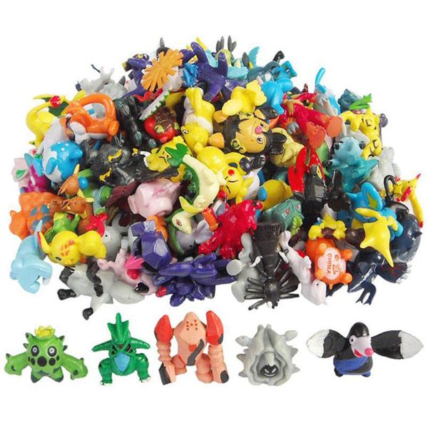 

144 styles figures toys action figures cartoon 2-3cm pikachu bulbasaur suicune mini model toys for children anime figure