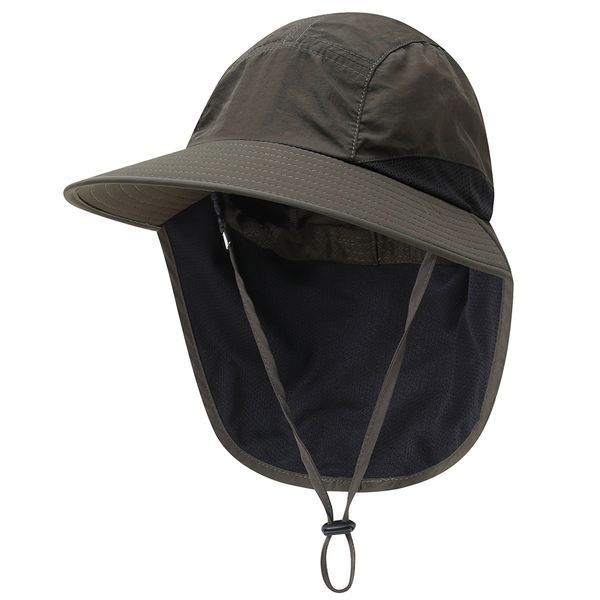 

adjustable sun hat women men wide brim sun cap with neck flap for travel camping hiking fishing boating summer hat, Black;white