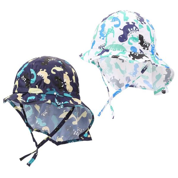 

summer baby hat boys girls sun protection hat children outdoor neck cover travel beach swimming kids sunscreen cap, Yellow