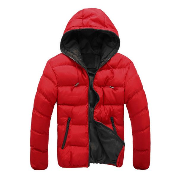 

2018 new luxury men's winter jacket fashion red parka men hooded down jackets thick warm coats winter male coat 3xl 50, Tan;black
