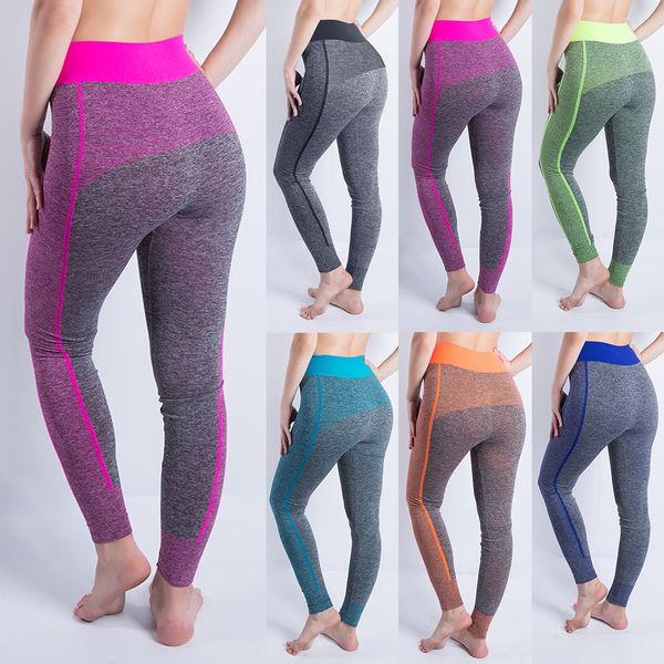 

women gym yoga patchwork sports running fitness leggings pants athletic trouserleggings sport fitness women 2018 tights woman, White;red