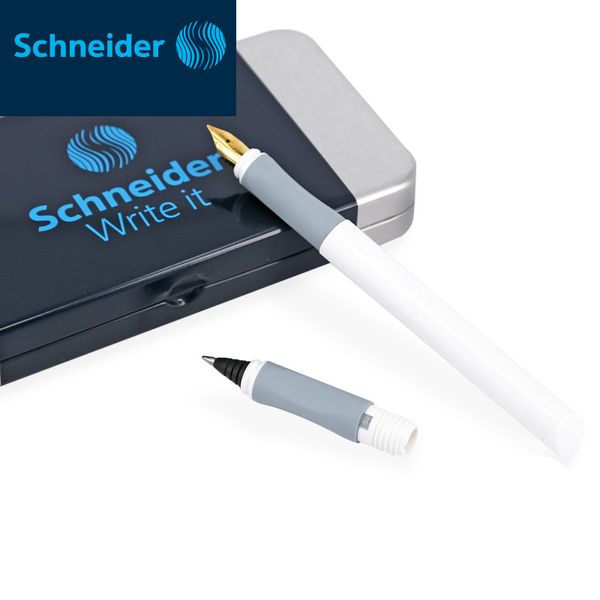 

germany schneider fountain pen f 0.5mm two-way signing pen gel metal resin luxury students office ink bk600 gift box