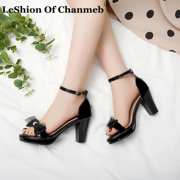 

sandals sweet butterfly-knot spike high heels woman female platforms shoes ladies women's ankle strap sandalias de mujer, Black