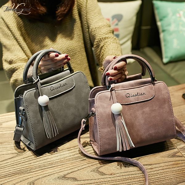 

yuhua, 2020 new women handbags, simple fashion flap, trend tassel woman messenger bag, korean version shoulder bag