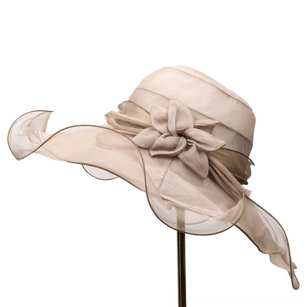 

19 shopping mall counter boutique big eaves mulberry silk shopping mall counter female hat silk sunscreen fisherman casual hat female, Blue;gray