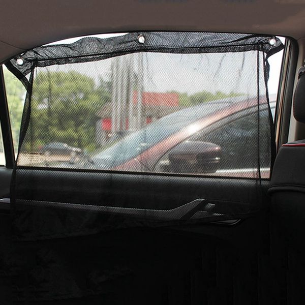 

2pcs 50 x 75cm car window sunshade curtain uv protection with suction cups breathable universal car sunshade car-styling