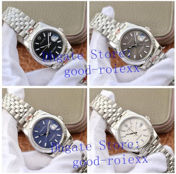 

4 colour 36mm men's eta 2836 movement gray watch gm factory automatic watches men 904l steel jubilee bracelet 126234 date wristwatches, Slivery;brown