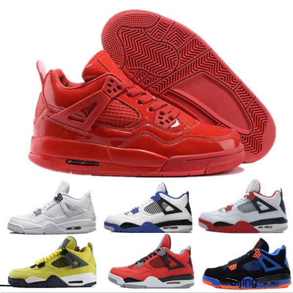 

new 4 4s basketball shoes men pure money royalty white cement raptors black cat bred red mens trainers sports sneakers size 8-13