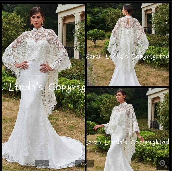 

2019 robe de mariage русалка белое кружево свадебное платье без бретелек с куртками скромные мусульманские свадебные платья лучшие продажи п, White