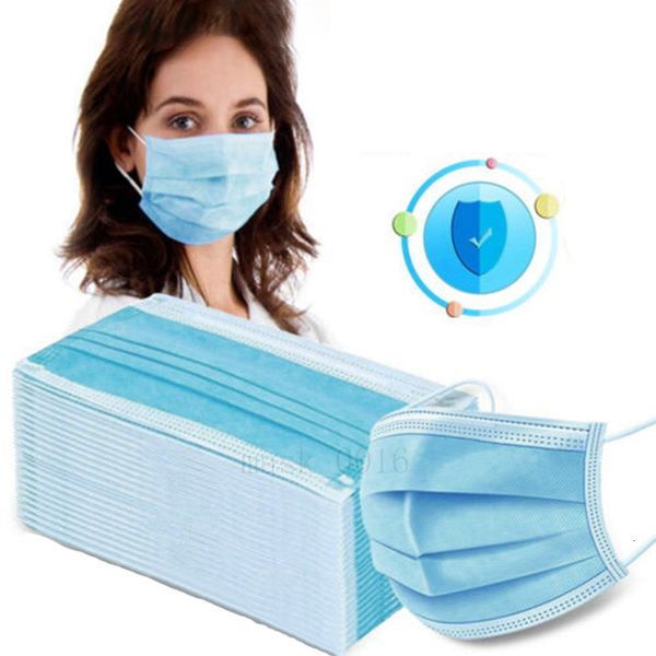 

100шт disposabletop маска для лица 3 слоя уха r 1шт петля пылезащитный 3 муха нетканый фильтр одноразовая пылезащитная маска стерео синий уг