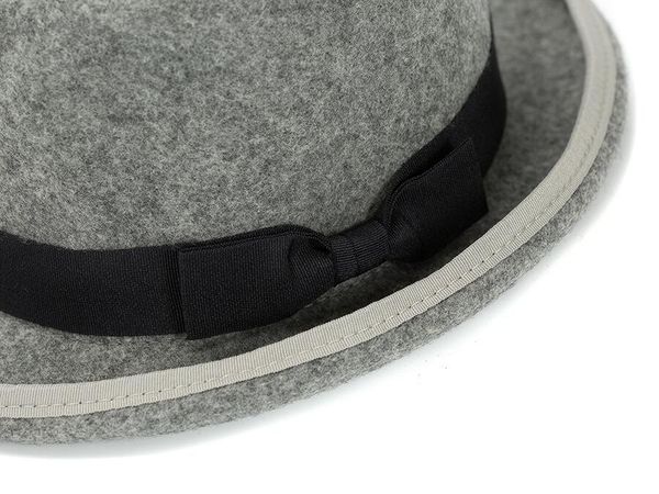 

париж мода мужчины wool jazz hat купол floppy брим fedora hat black gray vintage платье повседневный мужчина зима теплая bowler hat cap, Blue;gray