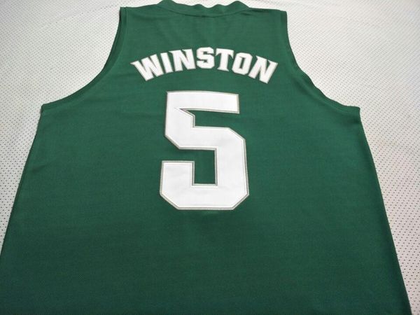 

vintage редкий зеленый michigan state spartans # 5 кассий winston джерси колледж real вышивка размер s-4xl или настраиваемое любое имя или н, Black;red