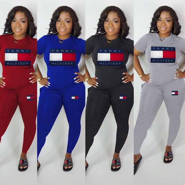

brand designer women t-shirt leggings 2 piece set tracksuit short sleeve tee pant sportswear outfits sprots suit bodycon sweatsuit 238, White