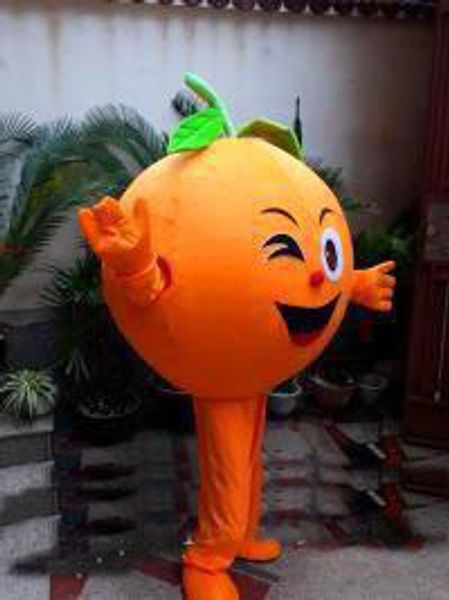 

2019 factory new orange fruit mascot costume suit size mascot costume suit fancy dress cartoon character party outfit suit, Red;yellow