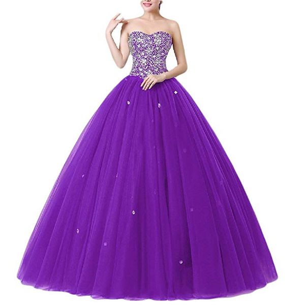 

2019 new crystal beading ball gown quinceanera dresses lace up plus size sweet 16 dresses debutante 15 year formal party dress bq163, Blue;red