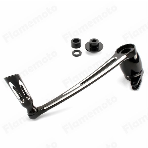 

black cnc cut brake pedal kit shifter lever for touring road king electra street glide 2008-2013 motorcycle parts