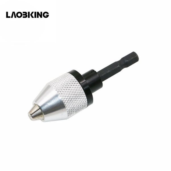 

6.3mm 1/4" inch keyless drill bit chuck adapter converter 0.3-6mm for impact driver hex shank grinder drills screwdriver