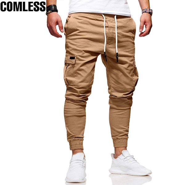 

men's pants mens three-dimensional patch bag tether elastic sportwear trousers long casual joggers streetwear sweatpants, Black