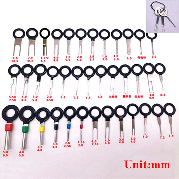 

41pc 2019 new car terminal removal electrical wiring crimp connector pin extractor kit automobiles terminal repair hand tools